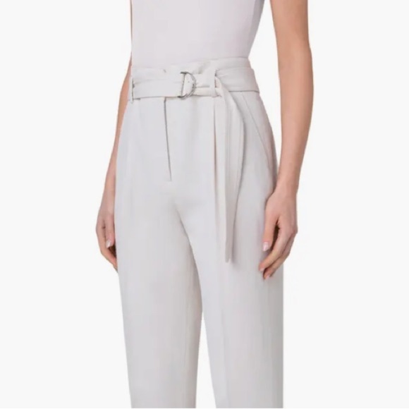 Akris Punto Fred Virgin Wool Gabardine Tapered High Waist Ankle Pants NWOT - Picture 7 of 14